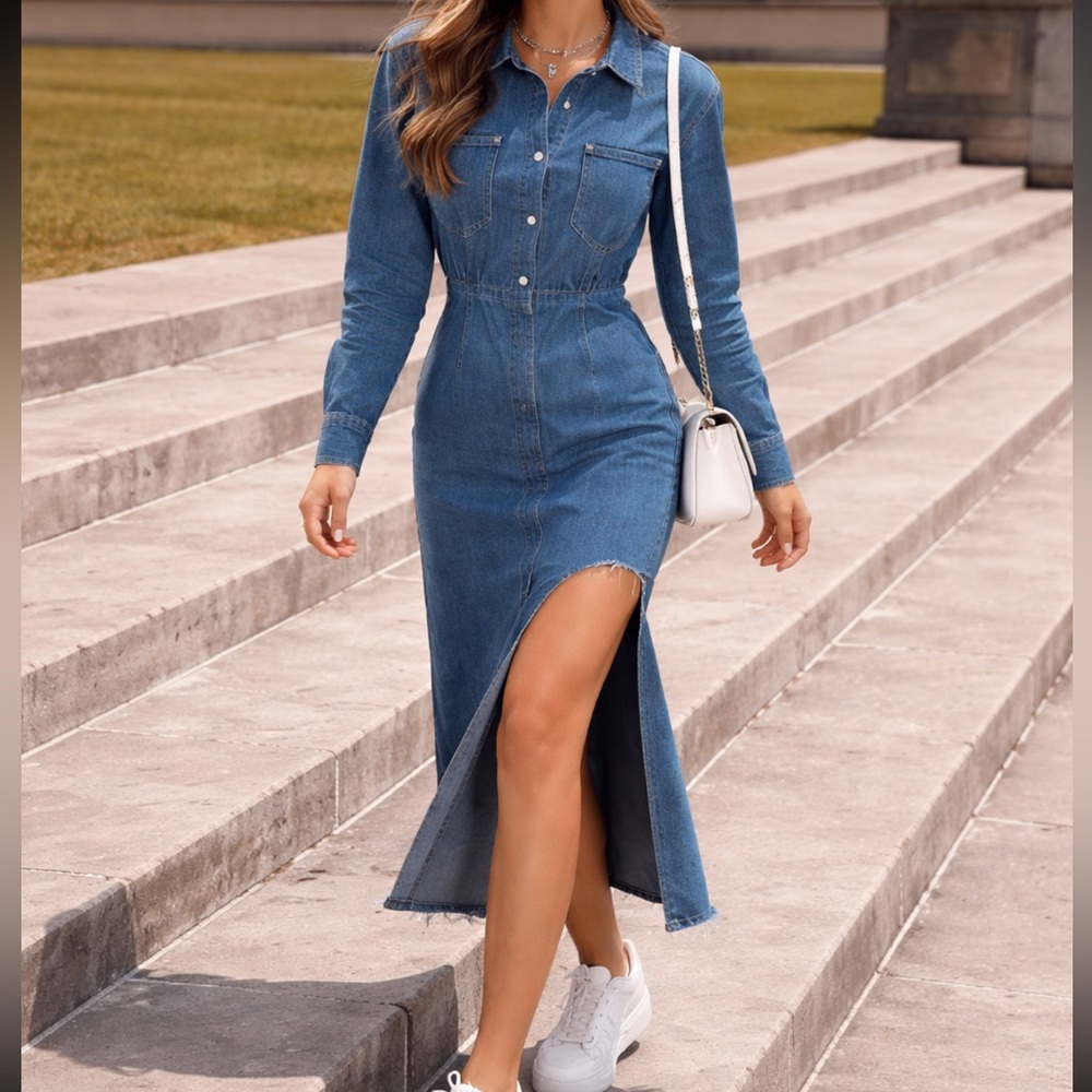 Unique Denim DRESS! VERY STYLISH JEANS DRESS! NWOT